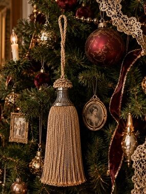 Vintage Decorative Tassel Fan Pull Christmas Tree Decor Victorian Hanging Accent